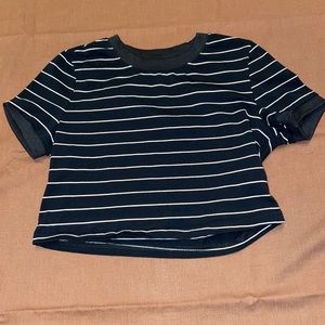 Black and White Crop Top